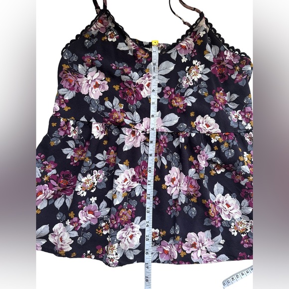 Maurices spaghetti strap floral blouse spring summer tank top - Picture 7 of 10